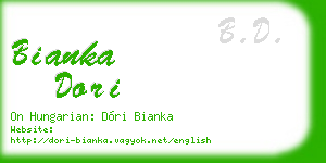 bianka dori business card