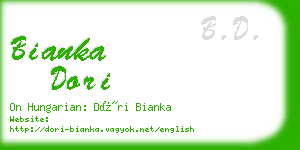 bianka dori business card